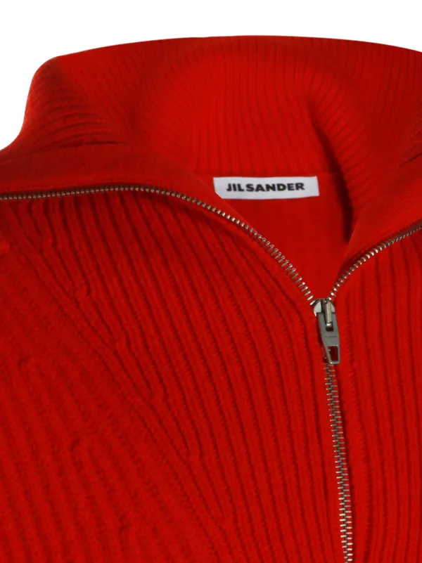 ジルサンダー ハーフジップセーター　JIL SANDER Jil Sander ハーフジップ セーター | レッド | FARFETCH JP