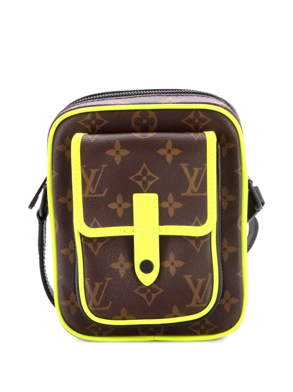 Louis Vuitton Pre-Owned Christopher Wearable Wallet Macassar Monogram Canvas crossbody bag - Braun