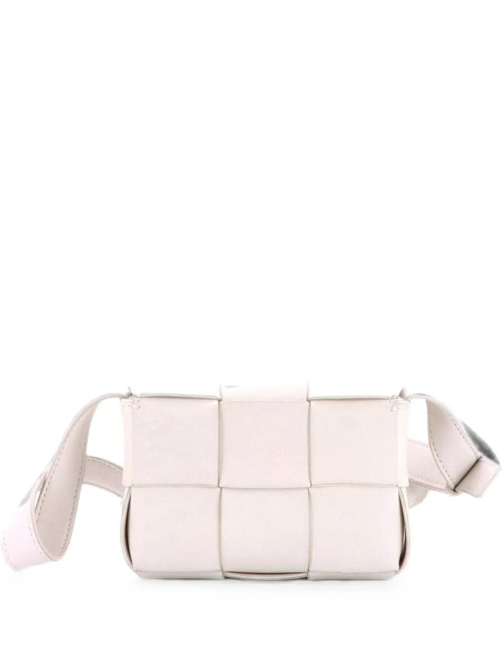 Bottega Veneta Pre-Owned Borsa a tracolla Candy Cassette in pelle con motivo Maxi Intrecciato - Bianco