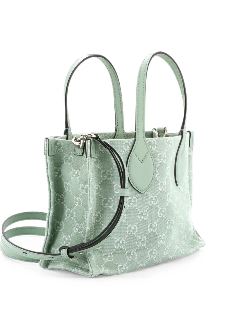 Gucci Pre-Owned Ophidia Shopper GG Denim Medium tote bag - Green