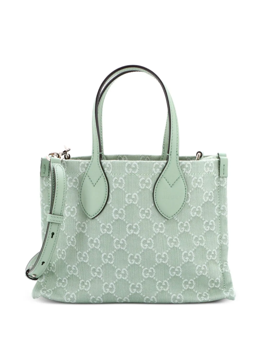 Gucci Pre-Owned Borsa tote Ophidia GG denim media - Verde