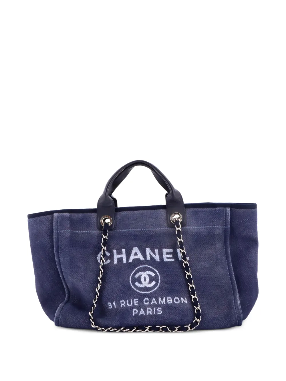 CHANEL Pre-Owned Deauville Canvas Medium tote bag - Blue