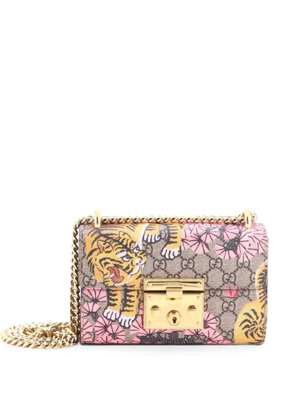 Gucci Pre-Owned Padlock Bengal Print GG Coated Canvas Small
