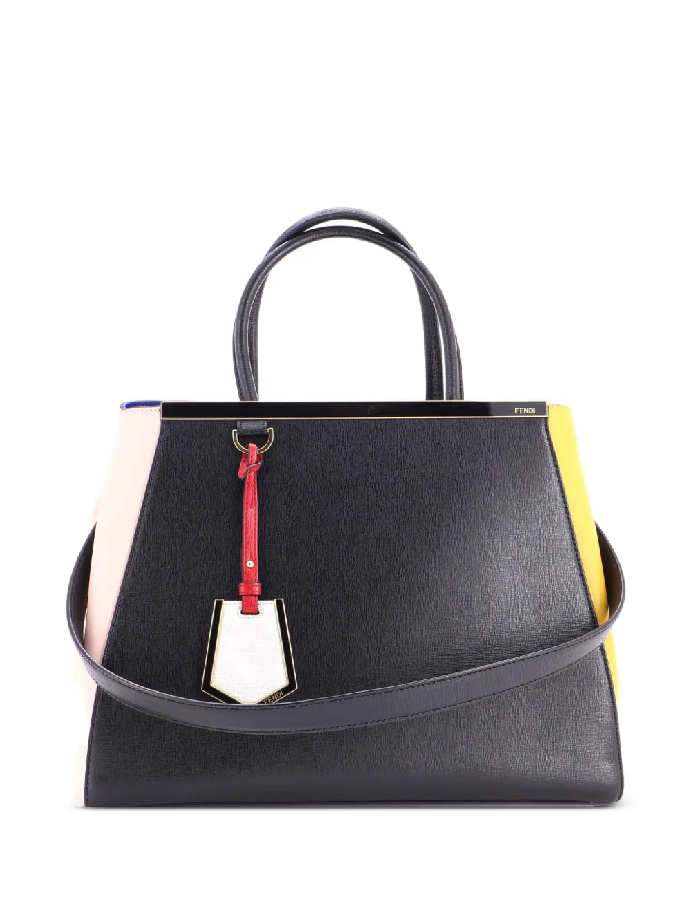 Fendi Pre-Owned Borsa tote 2Jours media in pelle - Nero