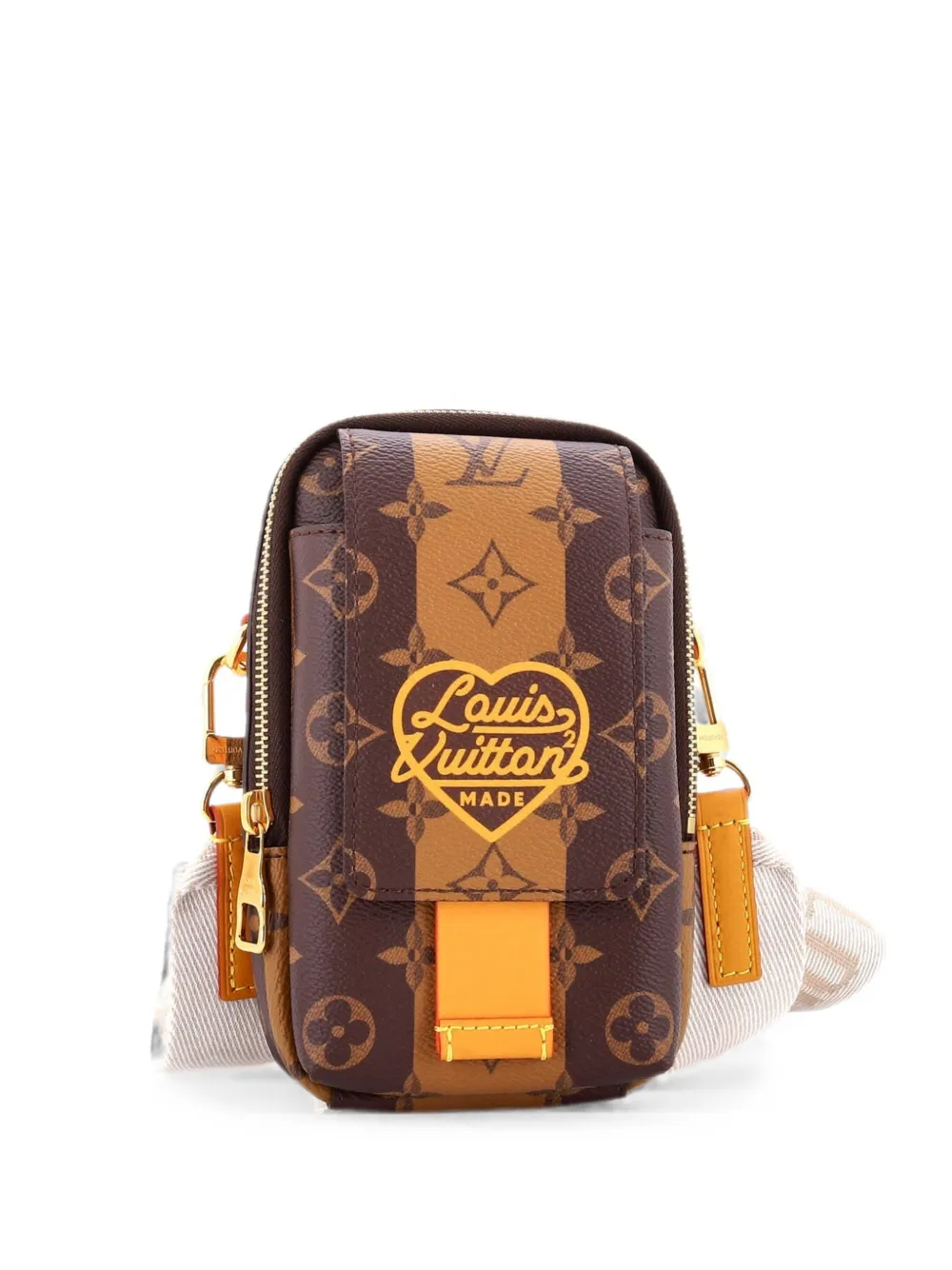 Louis Vuitton Pre-Owned Limited Edition Stripes Umhängetasche aus Monogramm-Canvas - Braun