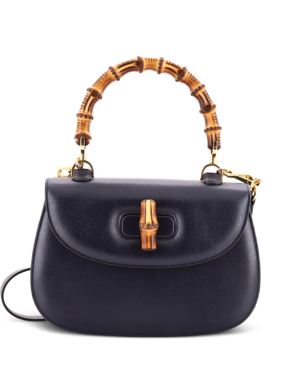 Gucci Pre-Owned Borsa a tracolla Daily 1947 piccola in pelle con manico in bambù - Blu