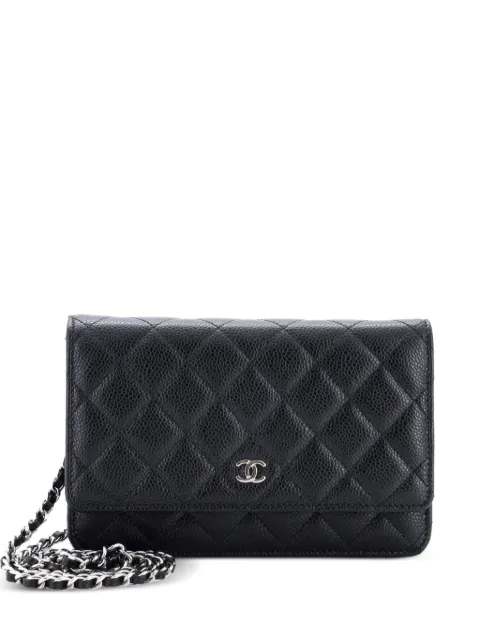 CHANEL Pre-Owned Wallet on Chain Quilted Caviar crossbody bag