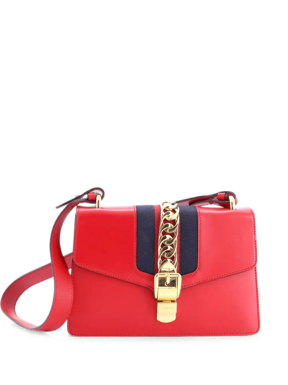 Gucci Pre-Owned Borsa a spalla Sylvie piccola in pelle - Rosso