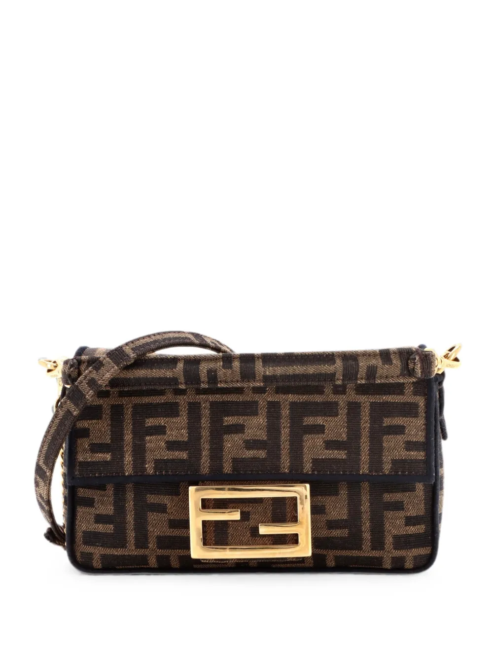 Fendi Pre-Owned Borsa a tracolla Baguette NM mini in tela con motivo Zucca - Marrone