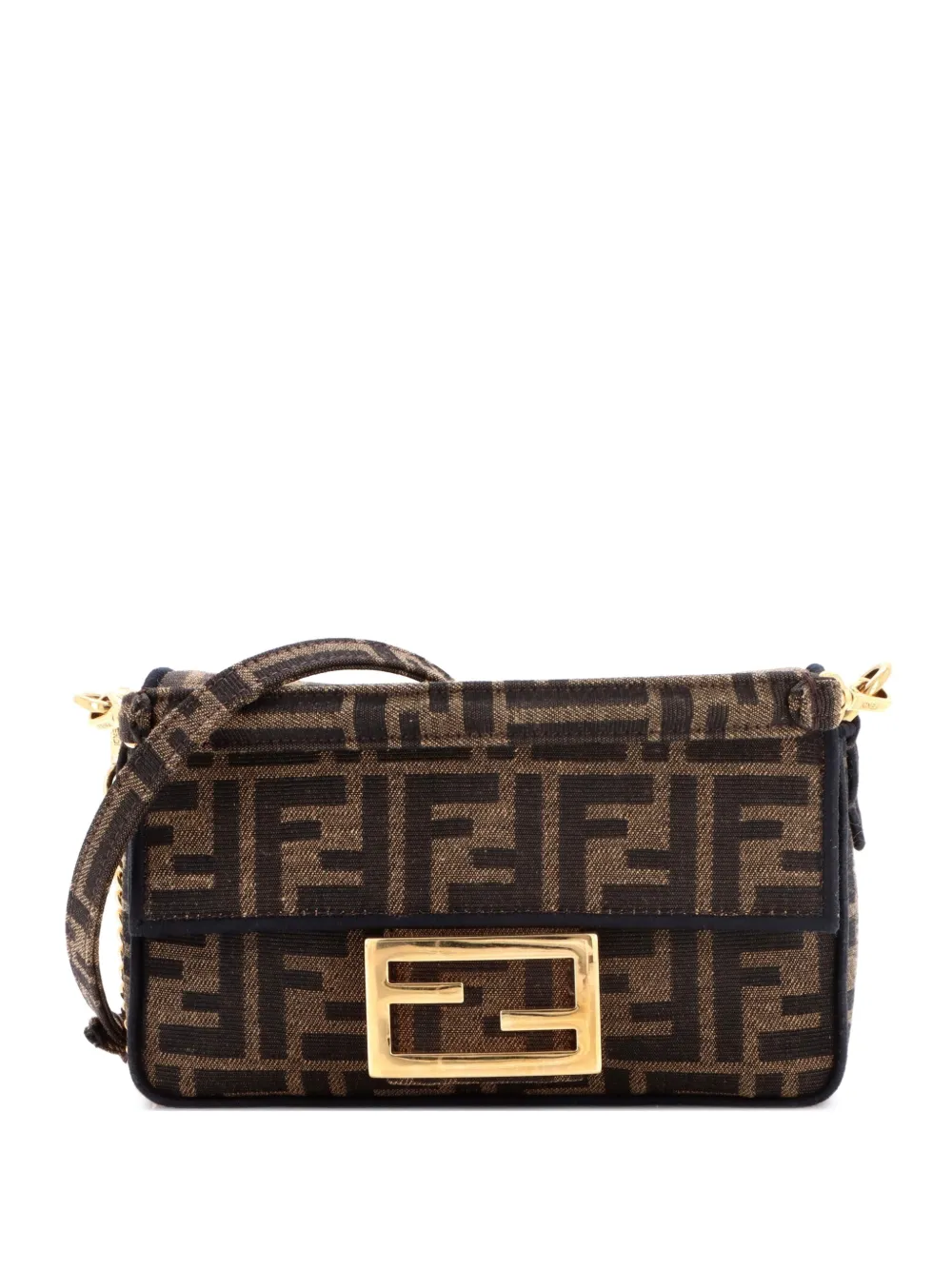 Fendi Pre-Owned Borsa a tracolla Baguette NM mini in tela con motivo Zucca - Marrone
