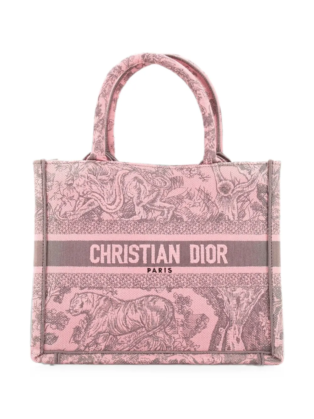 Christian Dior Pre-Owned Borsa tote Book piccola in tela con ricamo - Rosa