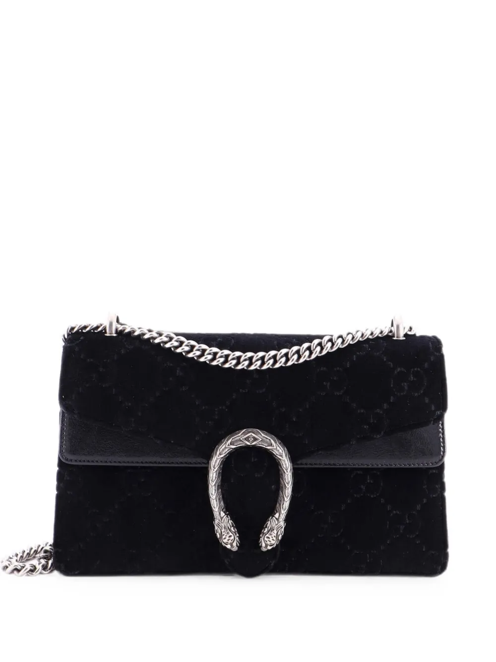 Gucci Pre-Owned Borsa a spalla Dionysus GG piccola in velluto - Nero
