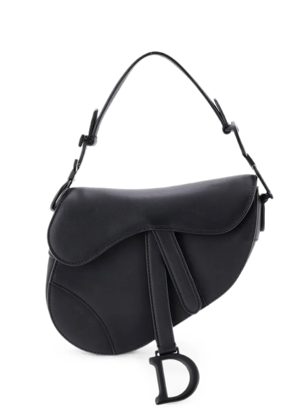 Christian Dior Pre-Owned Borsa a spalla Ultra Matte Saddle mini in pelle - Nero