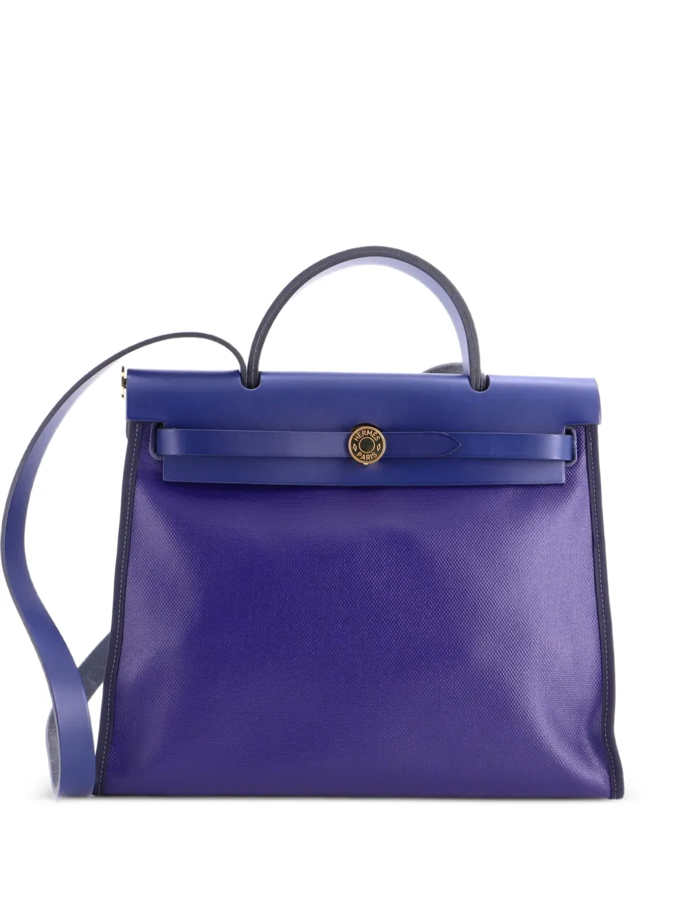Hermès Pre-Owned Borsa a spalla Herbag Zip Berline Vache in tela e pelle 31 - Blu