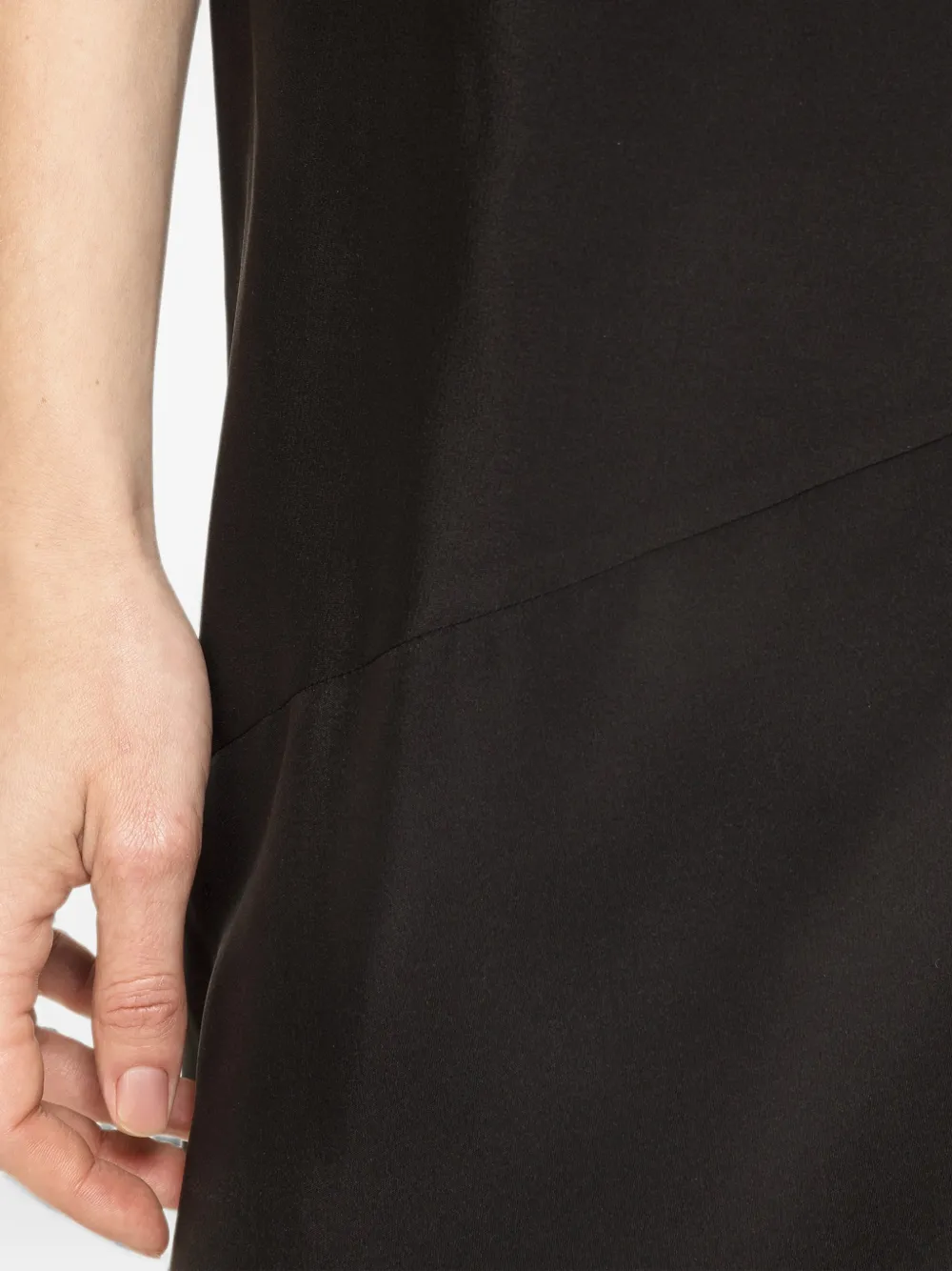 NISSA Viscose en zijden midi-jurk Zwart