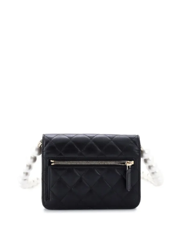 CHANEL Pre-Owned パールストラップ ココマーク ウォレットオン 