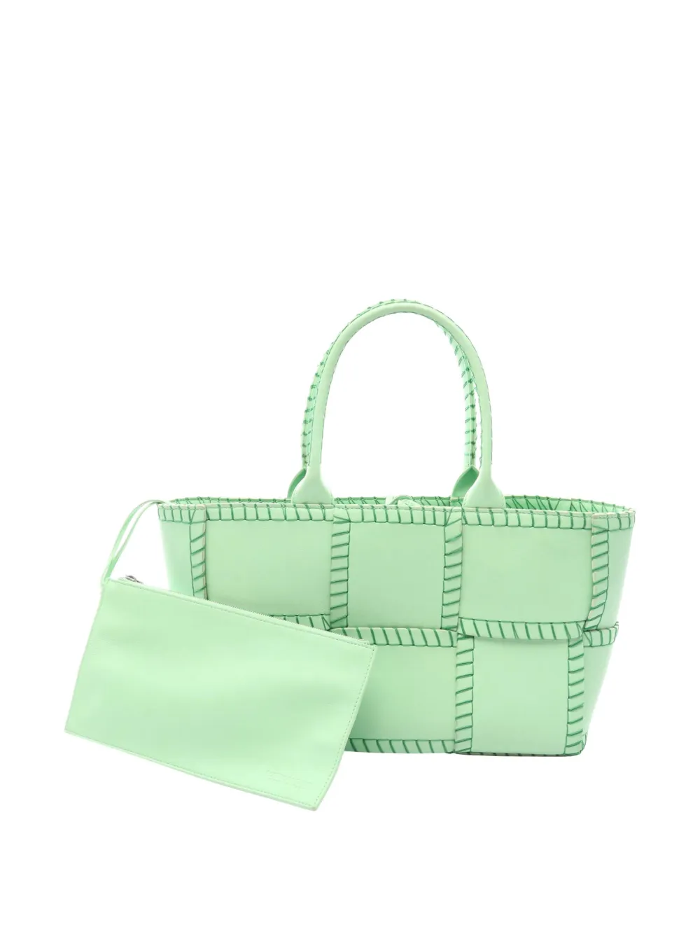 Bottega Veneta Pre-Owned 2012-2026 Small Lambskin Intrecciato Arco tote bag - Green