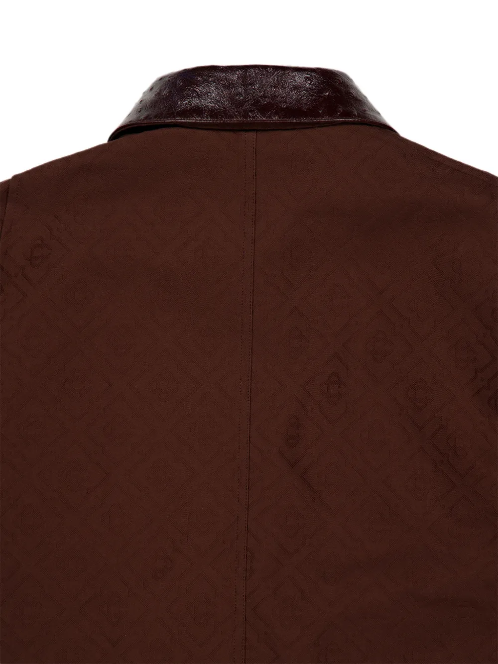 Casablanca Jack met leren kraag en logo-jacquard Bruin