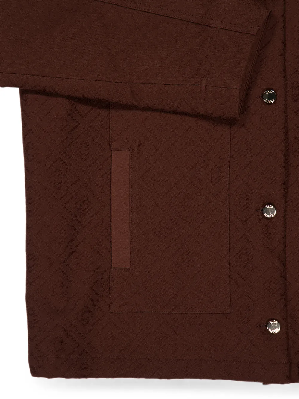 Casablanca Jack met leren kraag en logo-jacquard Bruin