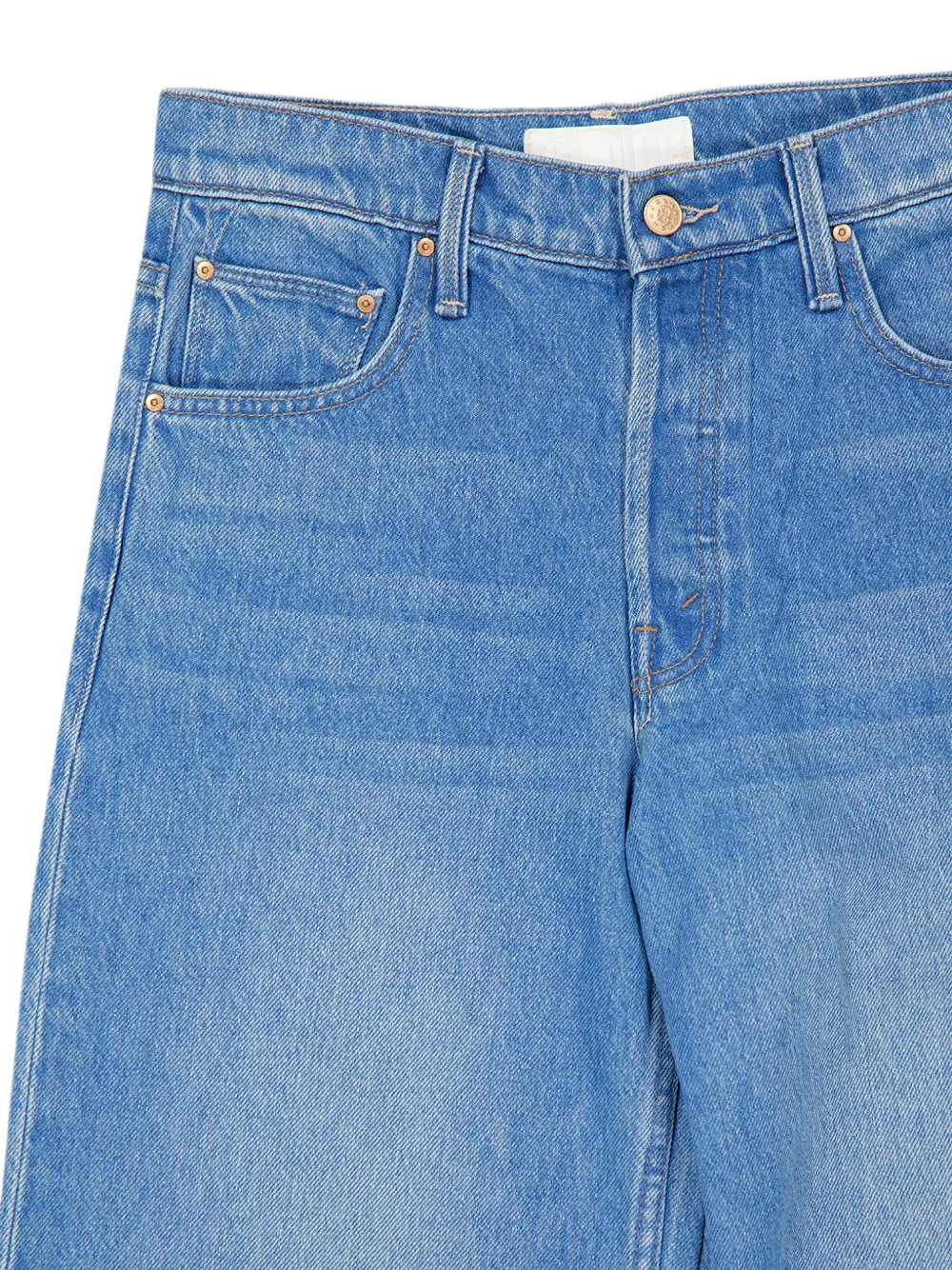 MOTHER The Smoothie cropped jeans Blauw