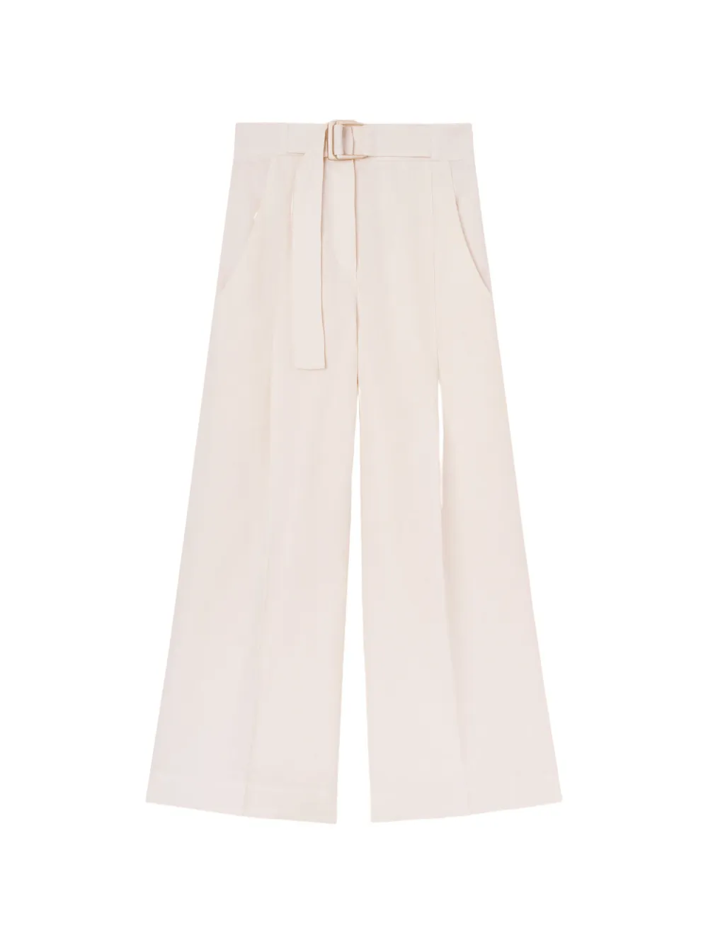 Fedeli Luca Belted Pleated Trousers In White