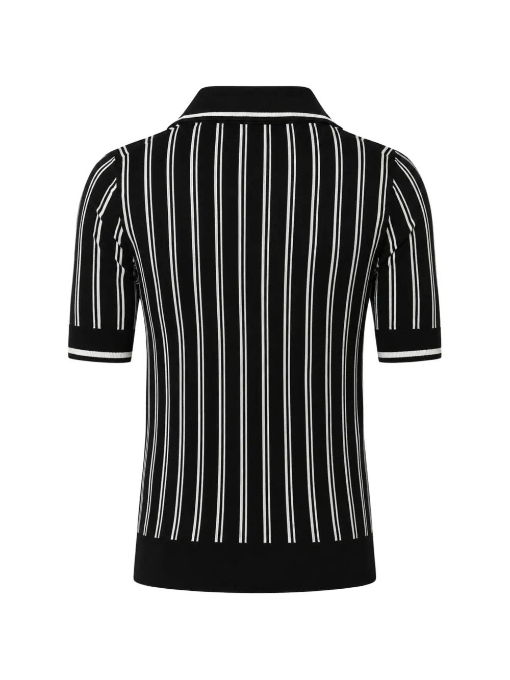 Dolce & Gabbana Gestreept T-shirt met V-hals Zwart