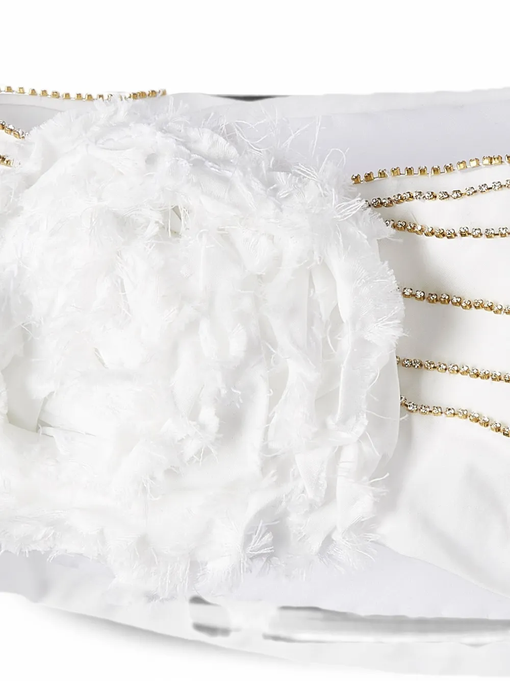 Maison Michel Hiromi haarband met bloemdetail Wit