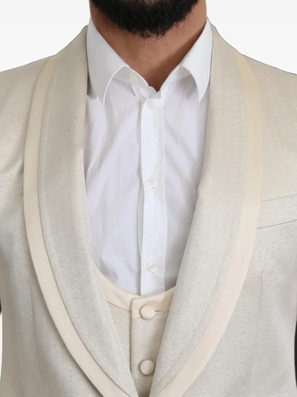 Dolce & Gabbana Sicilia pak met sjaalrevers Beige