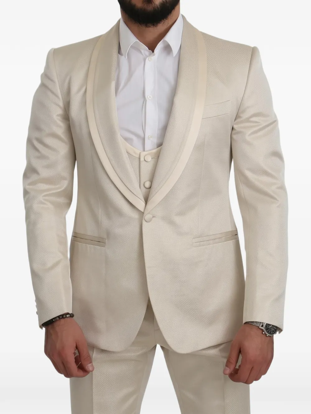 Dolce & Gabbana Sicilia pak met sjaalrevers Beige