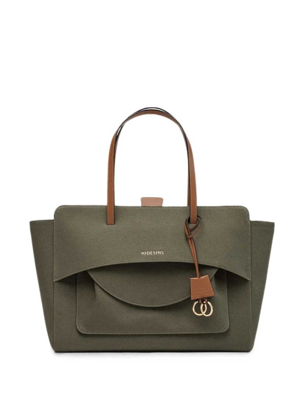 HIDESINS Borsa a mano Super Flap con logo - Verde
