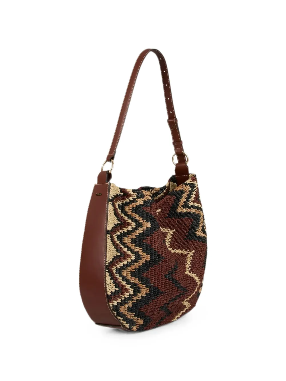  Ba&sh Arya Zigzag-pattern Shoulder Bag - Marrón 