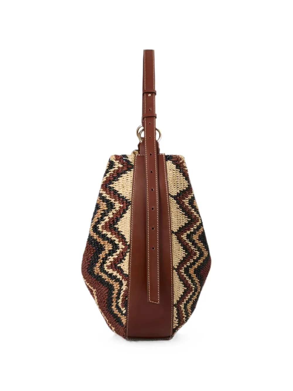  Ba&sh Arya Zigzag-pattern Shoulder Bag - Marrón 