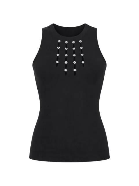 kaos stud-embellished cut-out top