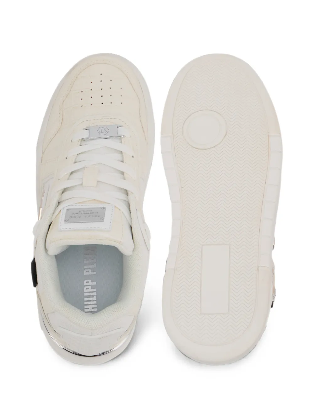 Philipp Plein SK8R crocodile-effect sneakers Beige