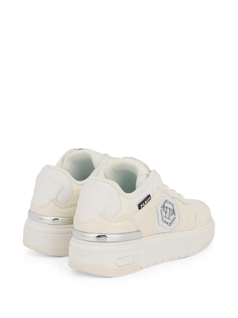 Philipp Plein SK8R crocodile-effect sneakers Beige