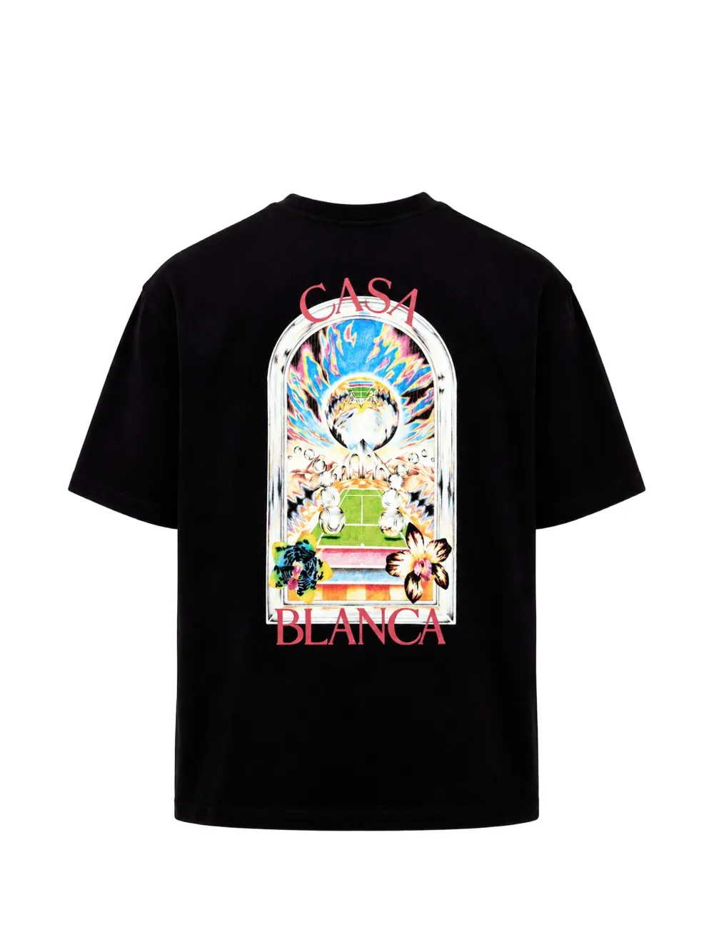 Casablanca T-shirt met grafische print Zwart