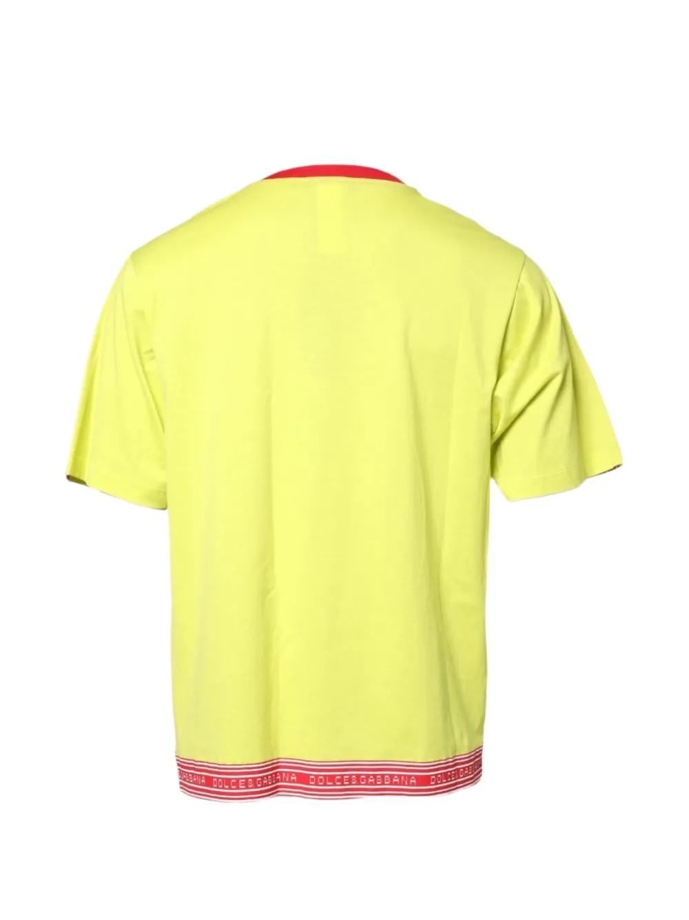 Dolce & Gabbana T-shirt met geborduurd logo Geel