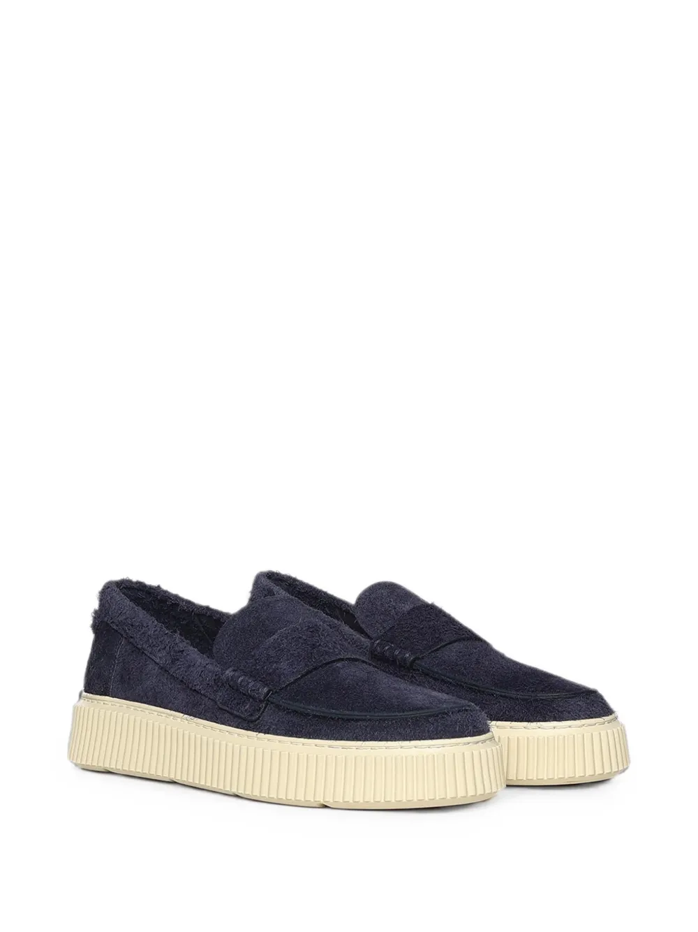 Baracuta Loafers met plateauzool en textuur Blauw