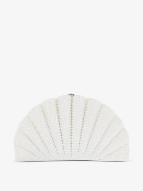 Judith Leiber Origami crystal-embellished shell clutch bag