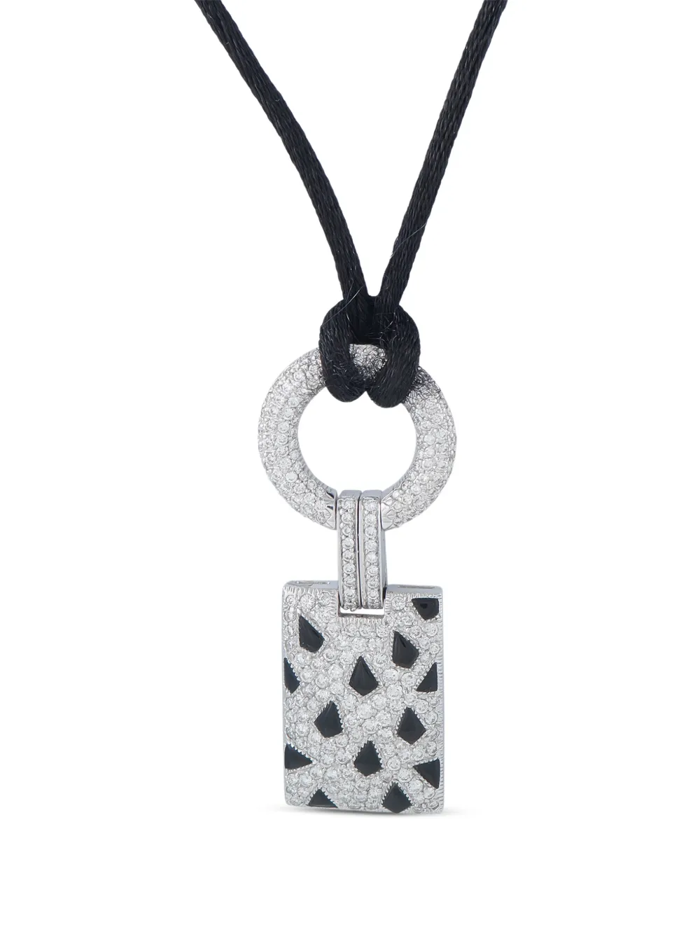 Cartier Panthere diamond and onyx necklace - Argento