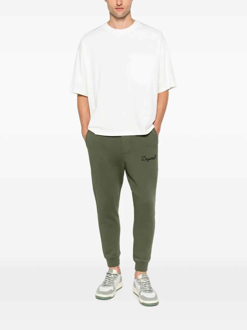 DSQUARED2 Dean katoenen trainingsbroek Groen