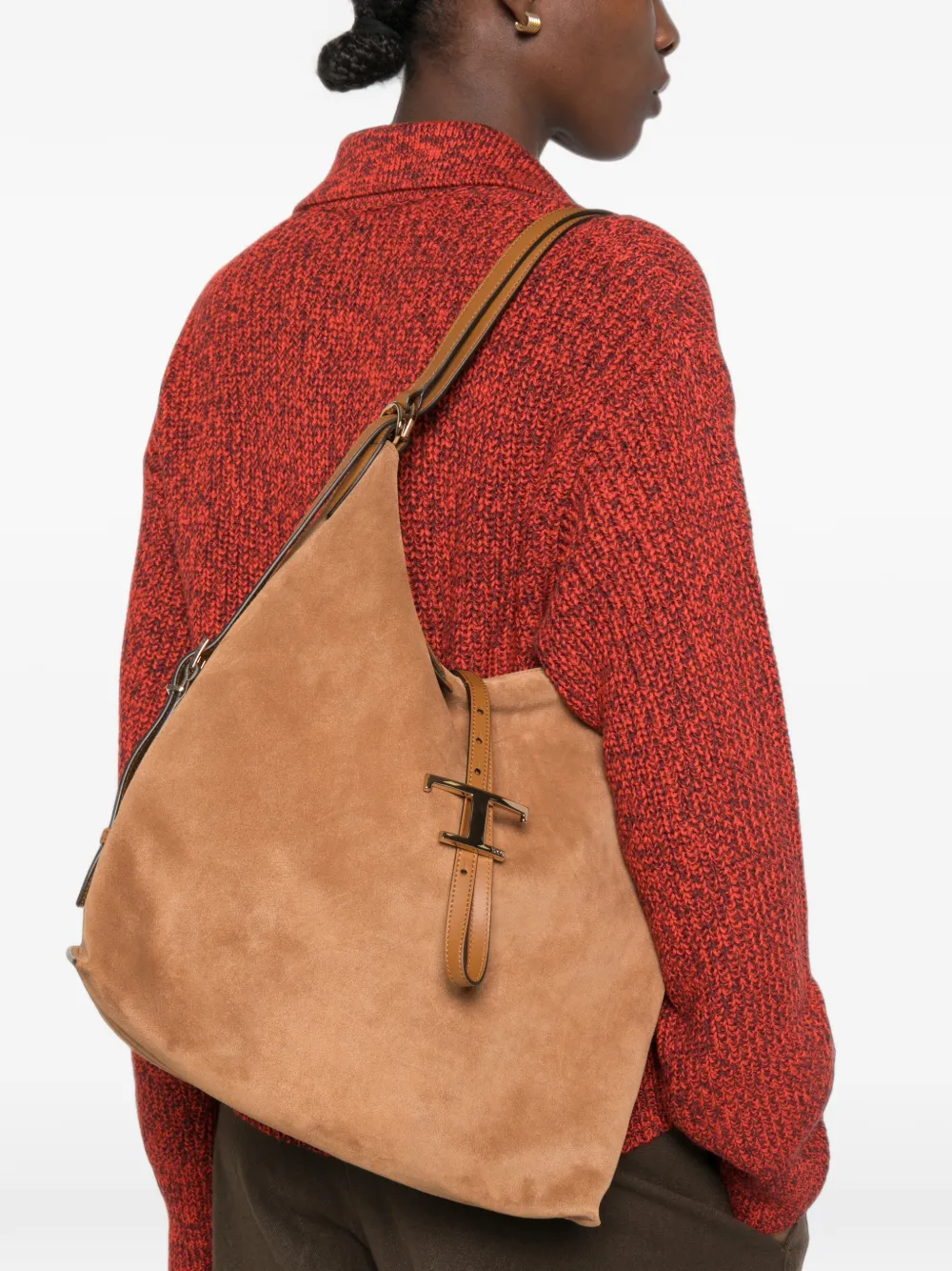 Tod's T Timeless suède shopper Bruin