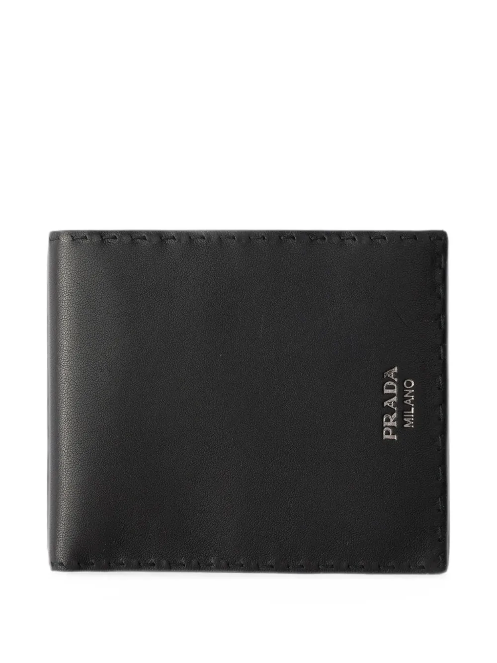 Prada Portemonnaie aus Altleder - Schwarz