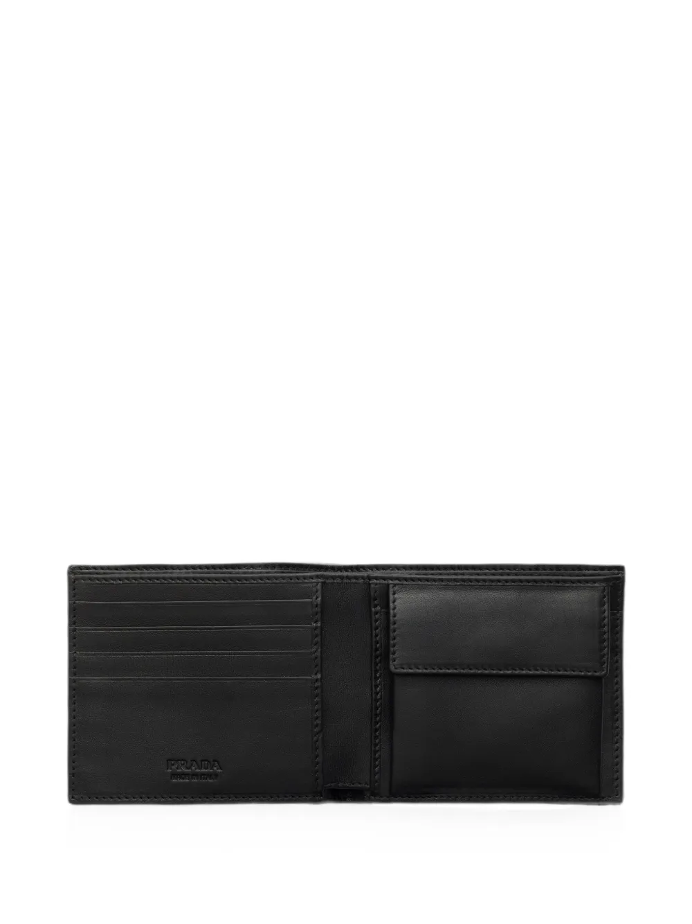 Prada Leren portemonnee Zwart