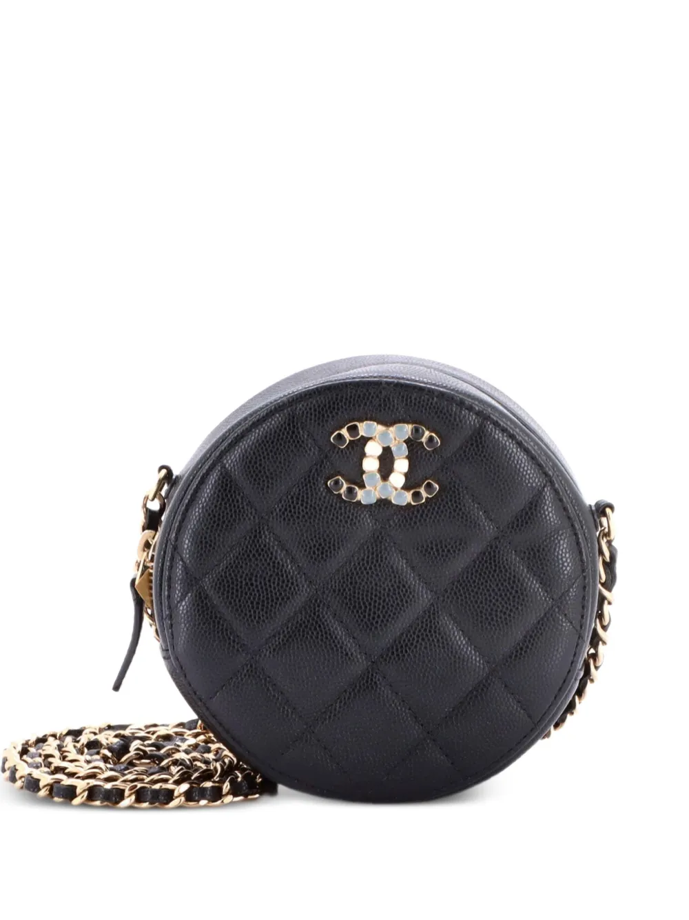 CHANEL Pre-Owned Clutch Coco Candy Round with Chain - Nero