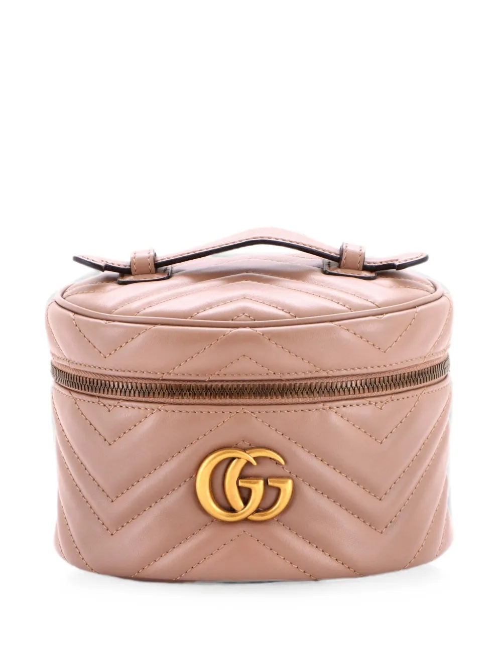 Gucci Pre-Owned Mini GG Marmont Vanity Matelasse Rucksack - Nude