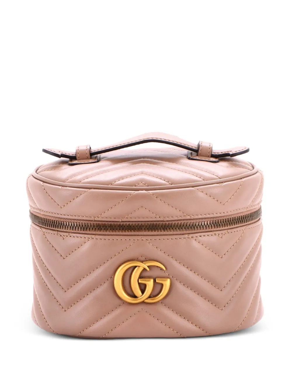 Gucci Pre-Owned Mini GG Marmont Vanity Matelasse Rucksack - Nude