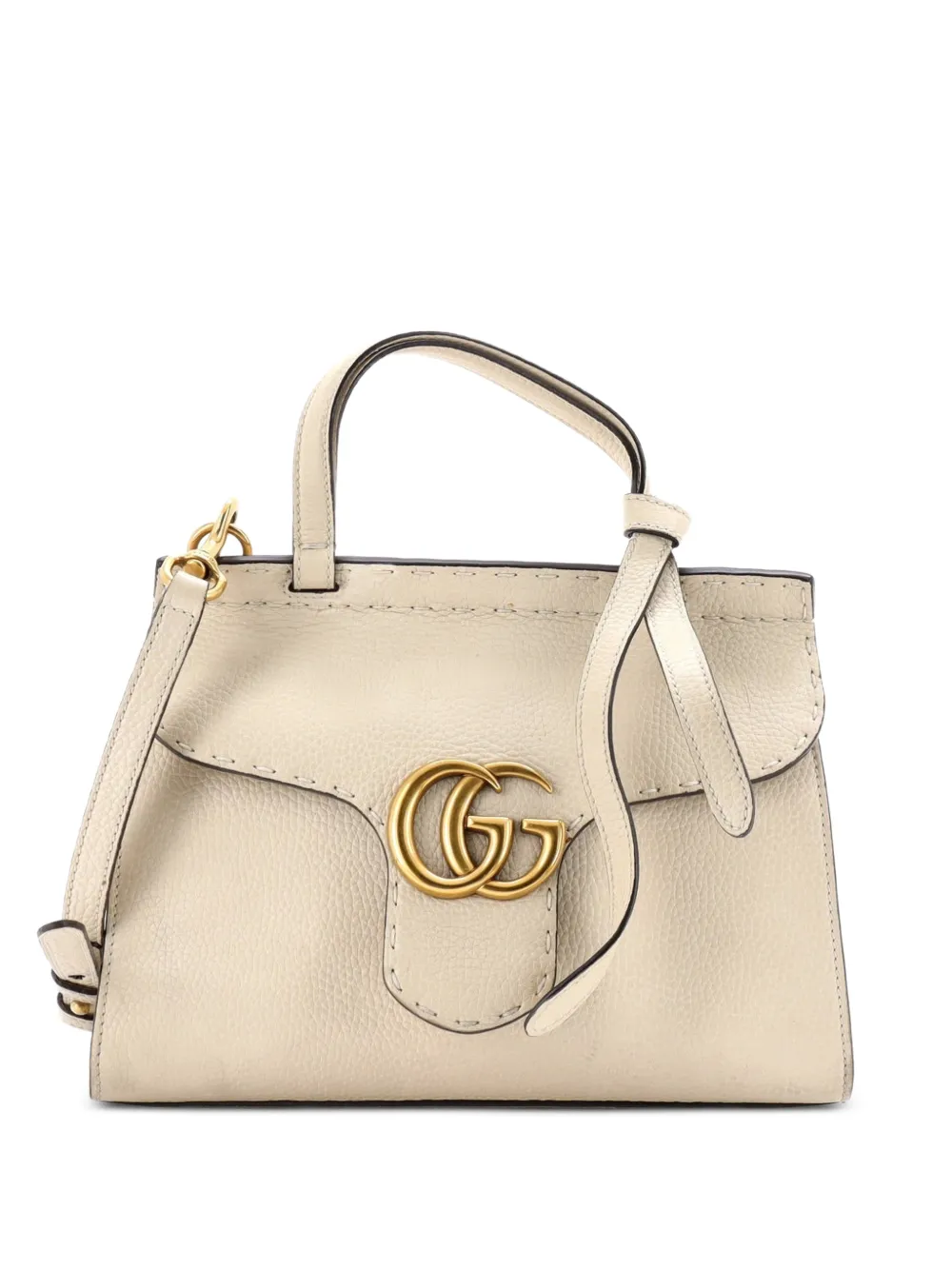 Gucci Pre-Owned Borsa a tracolla GG Marmont mini in pelle con manico - Toni neutri
