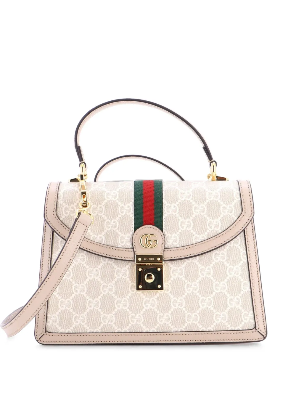Gucci Pre-Owned Borsa a tracolla Ophidia piccola in tela cerata GG con manico - Toni neutri