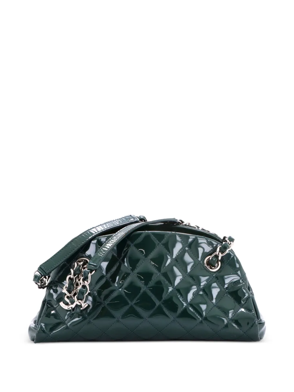 CHANEL Pre-Owned Just Mademoiselle Bag Quilted Patent Small shoulder bag - Green